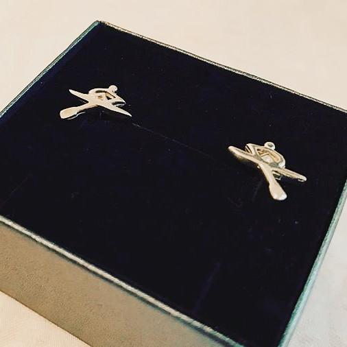 Rowing Oarsman Stud Earrings