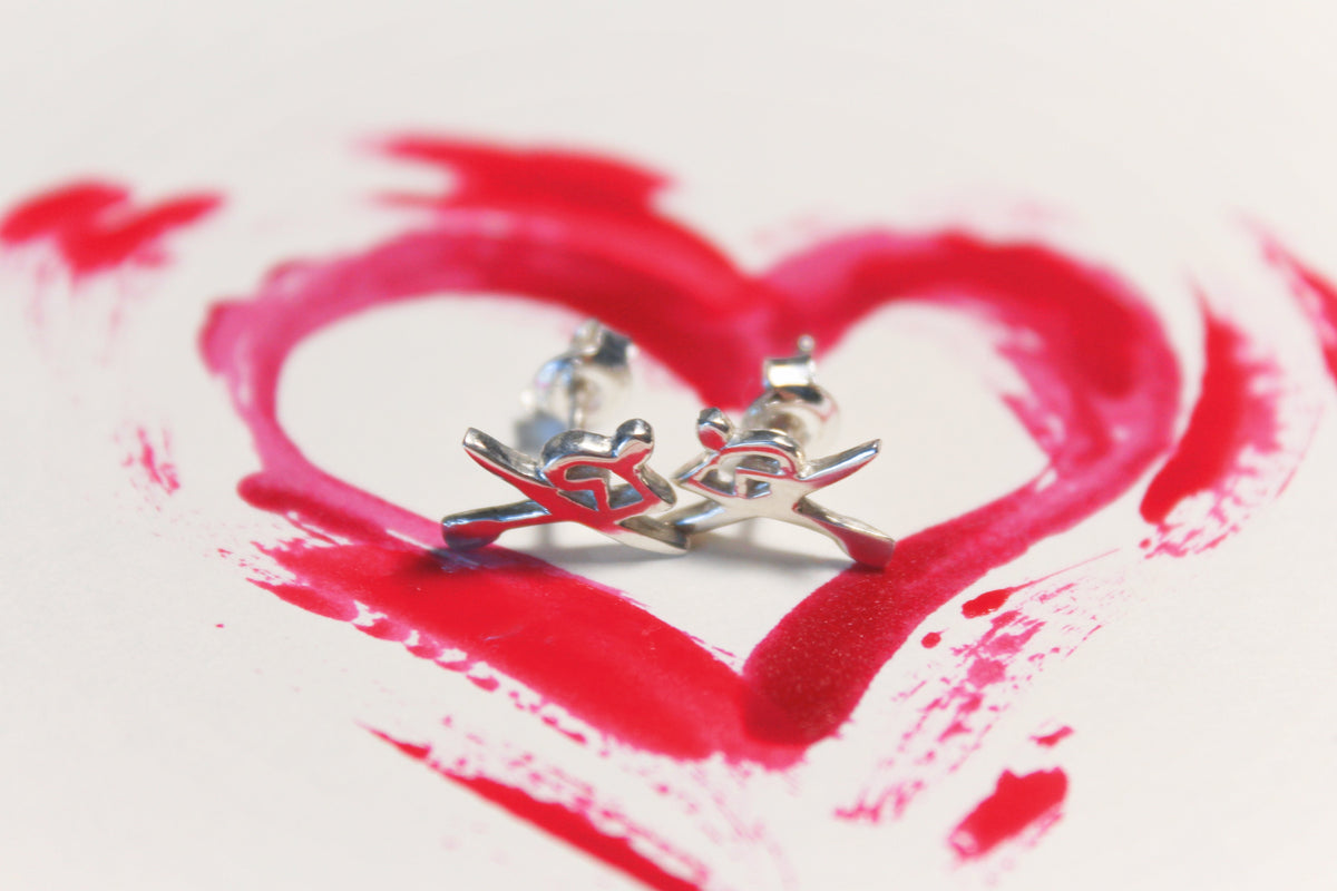 Rowing Oarsman Stud Earrings
