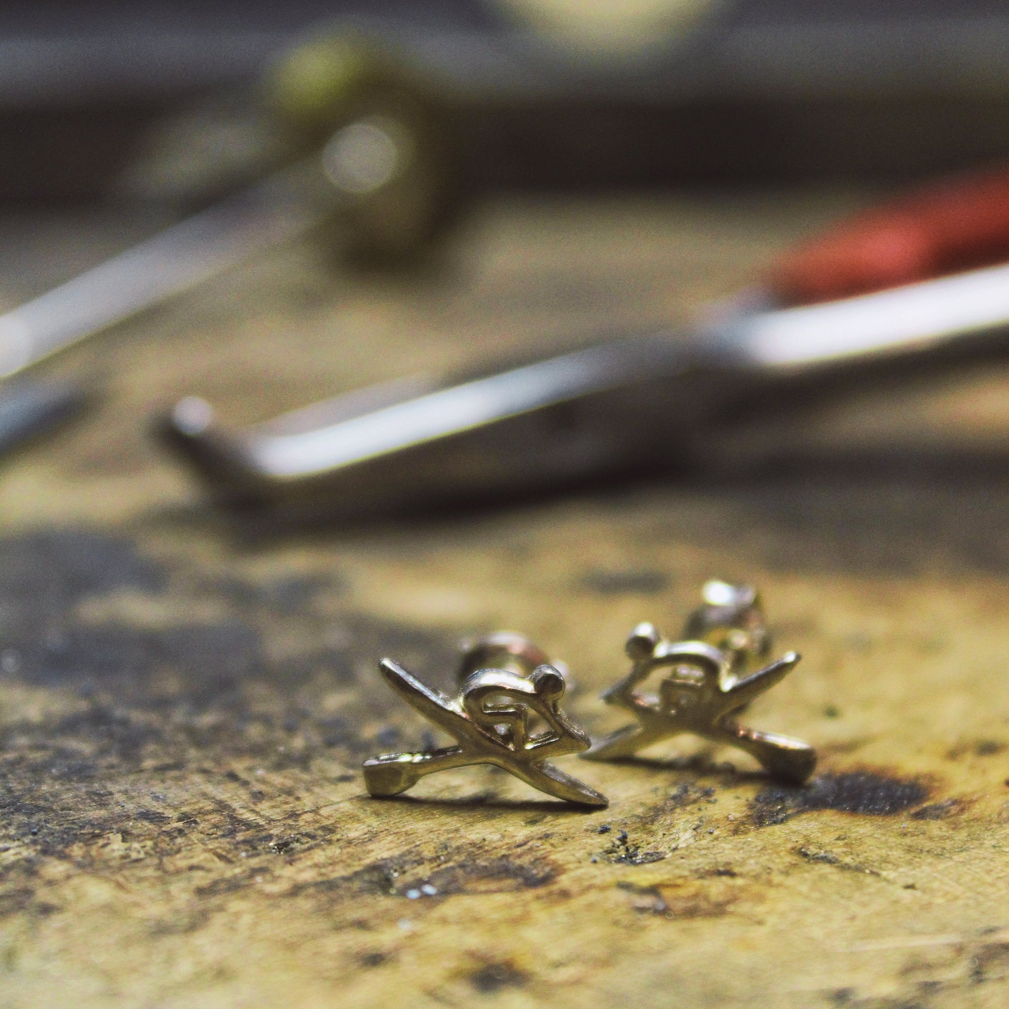 Rowing Oarsman Stud Earrings