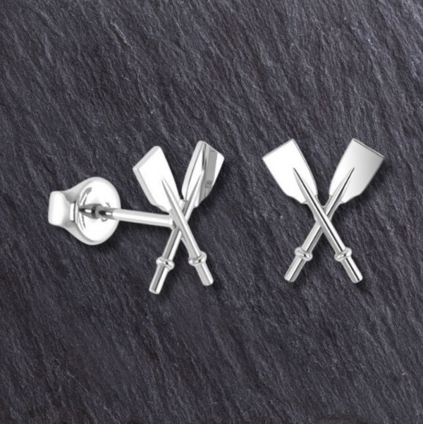 Crossed Oars Pendant and Earrings - Strokeside Designs Crossed Oars Pendant and Earrings - Strokeside Designs