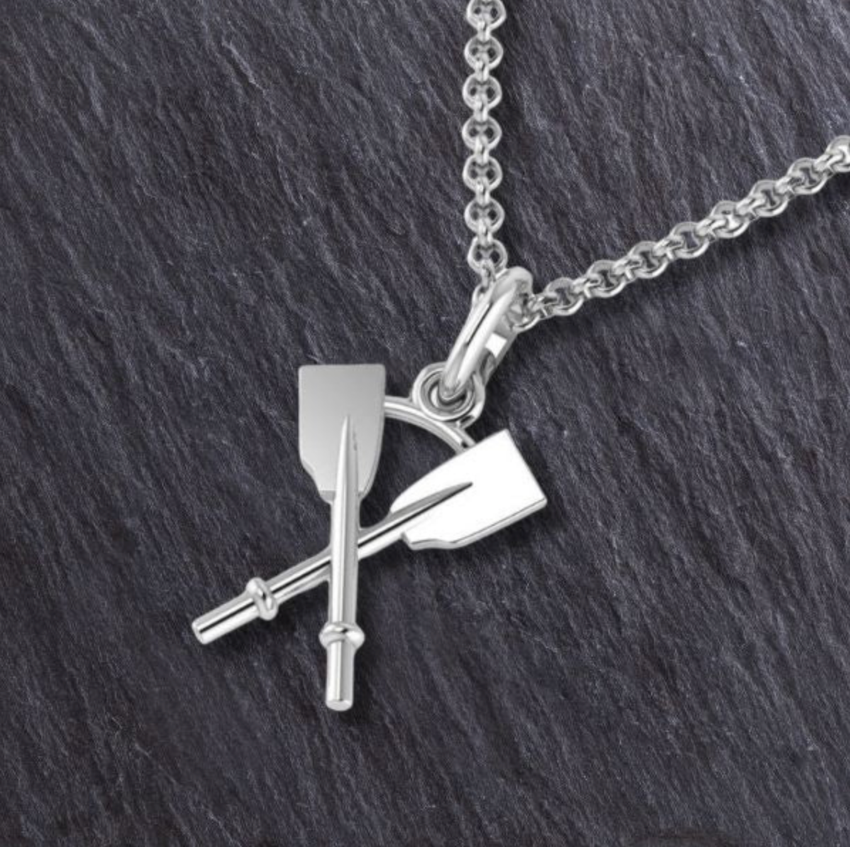 Crossed Oars Pendant and Earrings