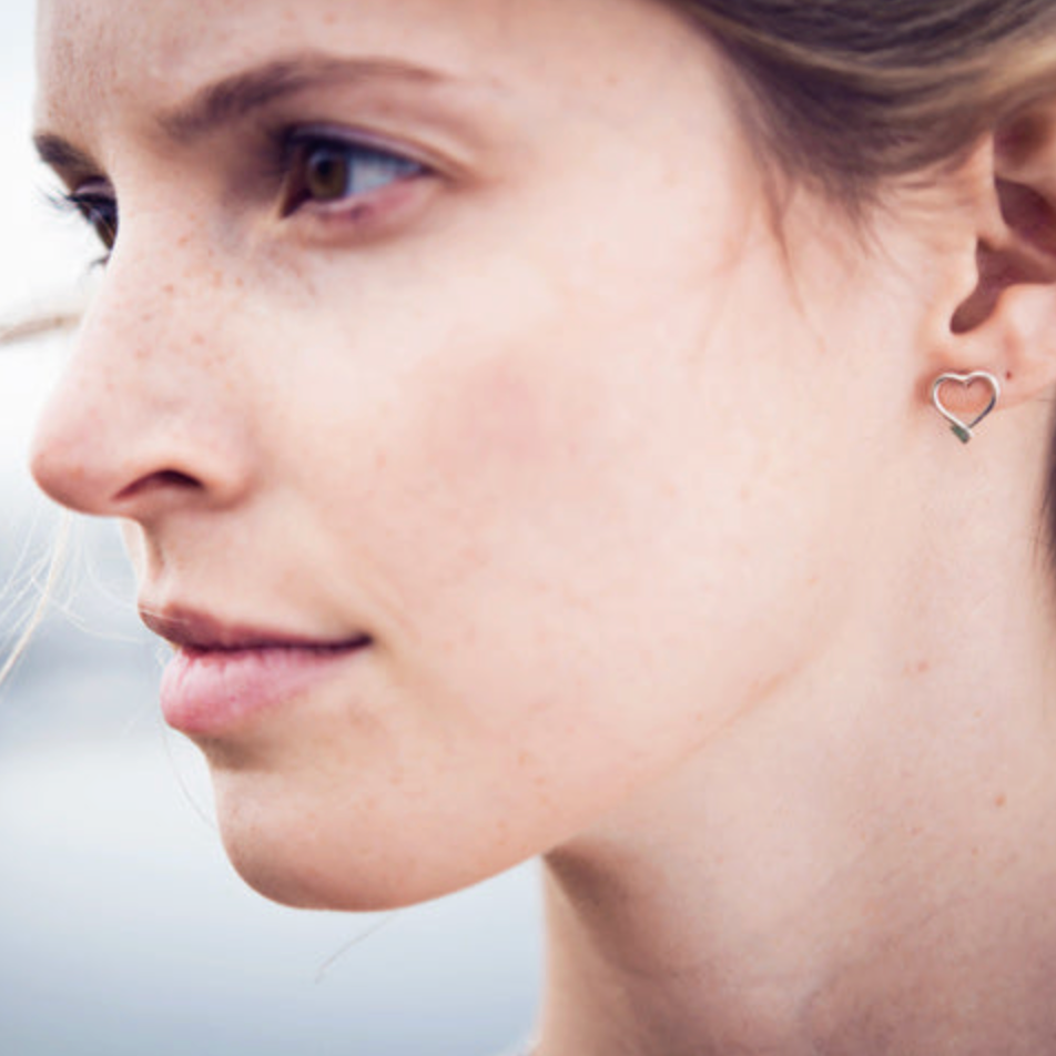 Rowing Heart Pendant and Earrings Gift Set