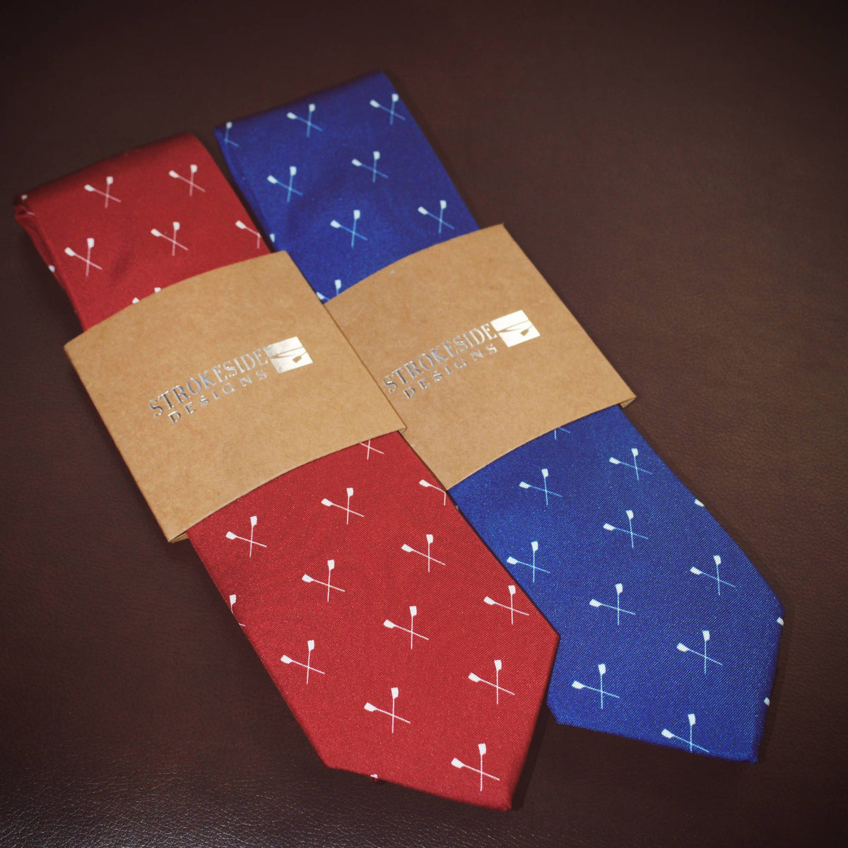 Rowing Silk Tie - Crossed Oars