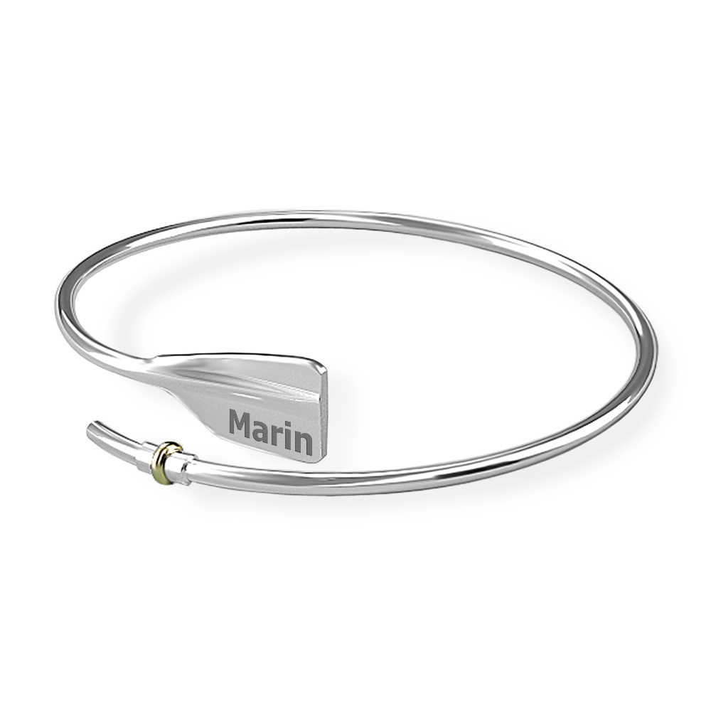 MARIN Bent Oar Bracelet - Strokeside Designs Rowing jewelry- Rowing Gifts Ideas- Rowing Coach Gifts