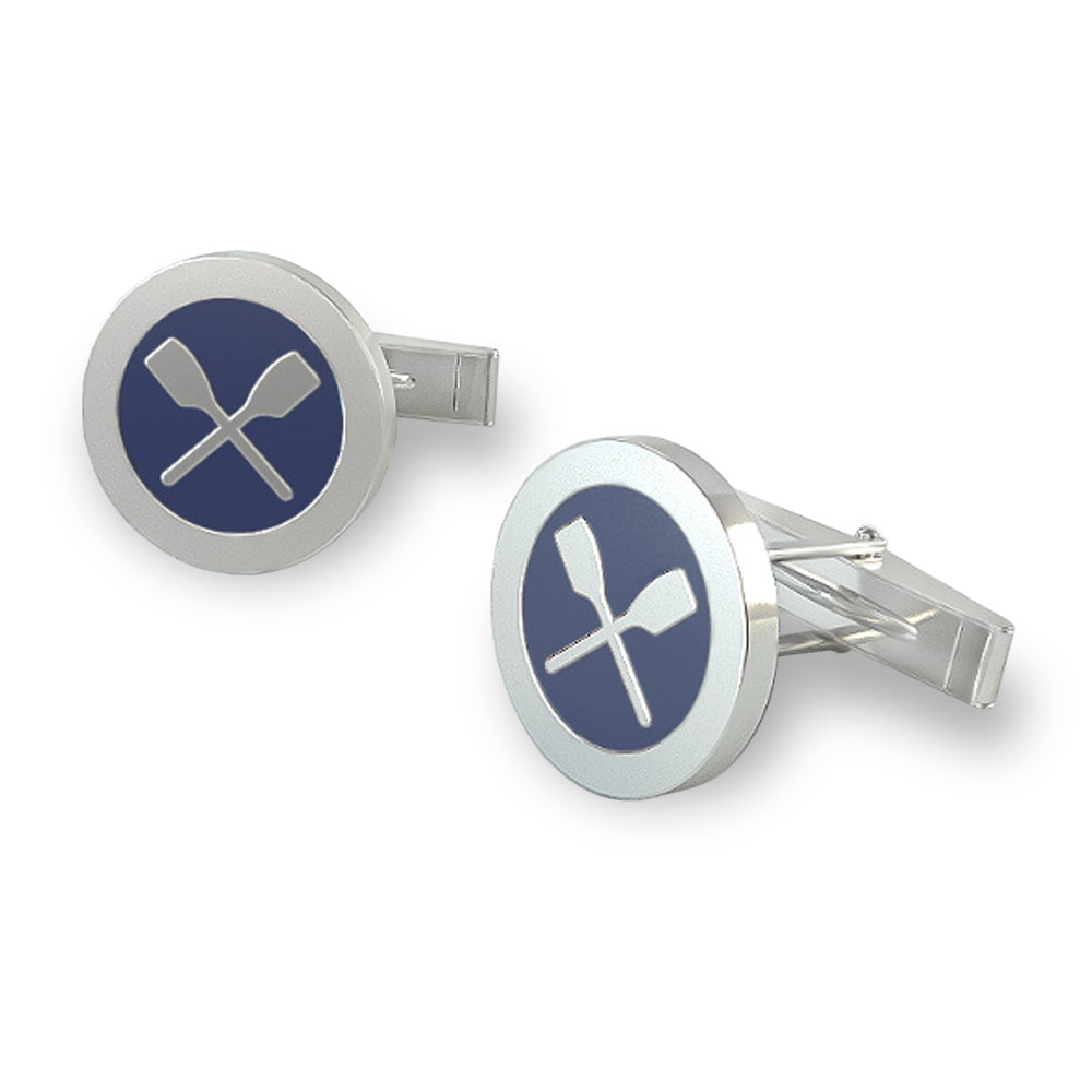 Rolo Rowing CuffLinks - Strokeside Designs Rowing jewelry- Rowing Gifts Ideas- Rowing Coach Gifts