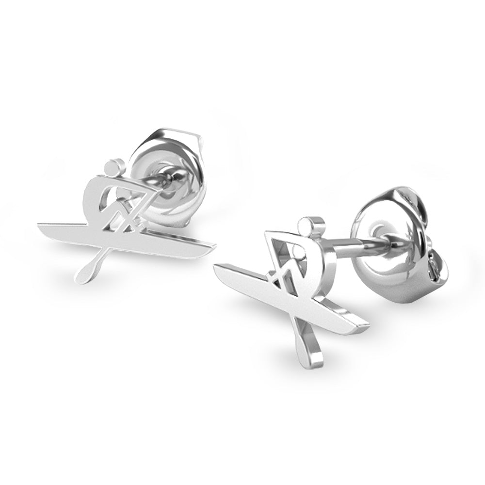 Rowing Oarsman Stud Earrings - Strokeside Designs Rowing jewelry- Rowing Gifts Ideas- Rowing Coach Gifts