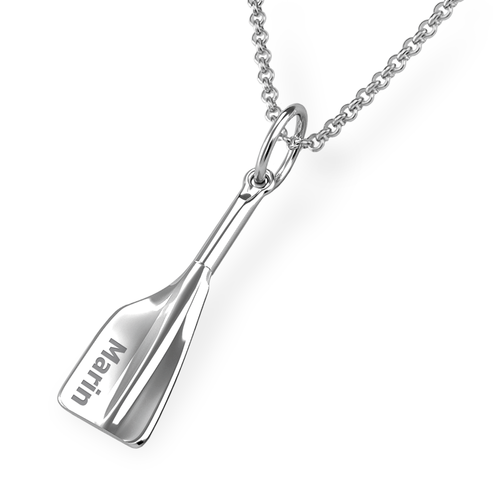 MARIN Oar Blade Pendant - Strokeside Designs Rowing jewelry- Rowing Gifts Ideas- Rowing Coach Gifts
