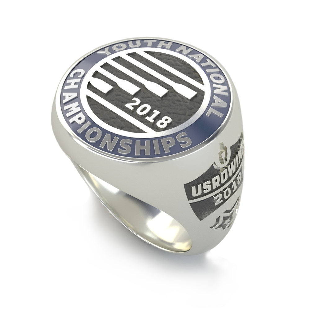 USRowing Youth National Championships Ring - Strokeside Designs Rowing jewelry- Rowing Gifts Ideas- Rowing Coach Gifts
