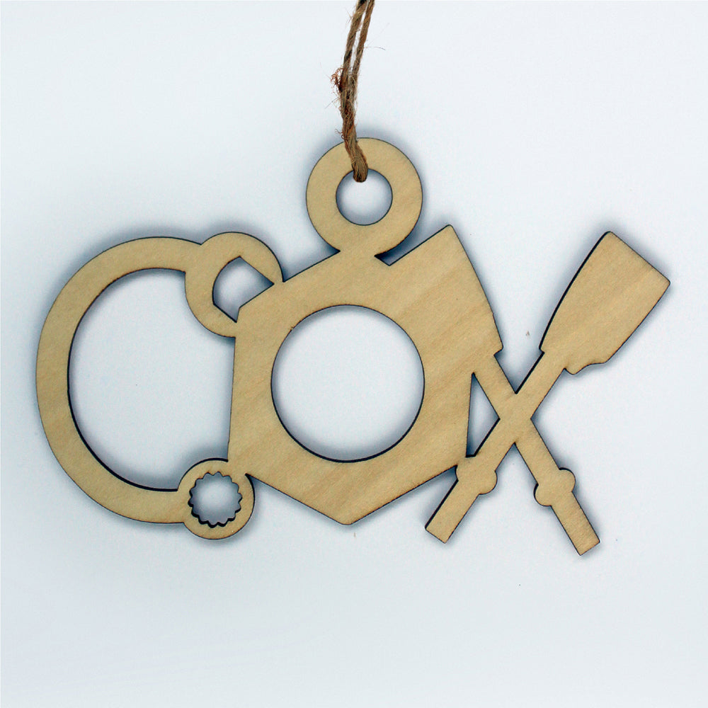 Laser Cut Wooden Coxswain Ornament