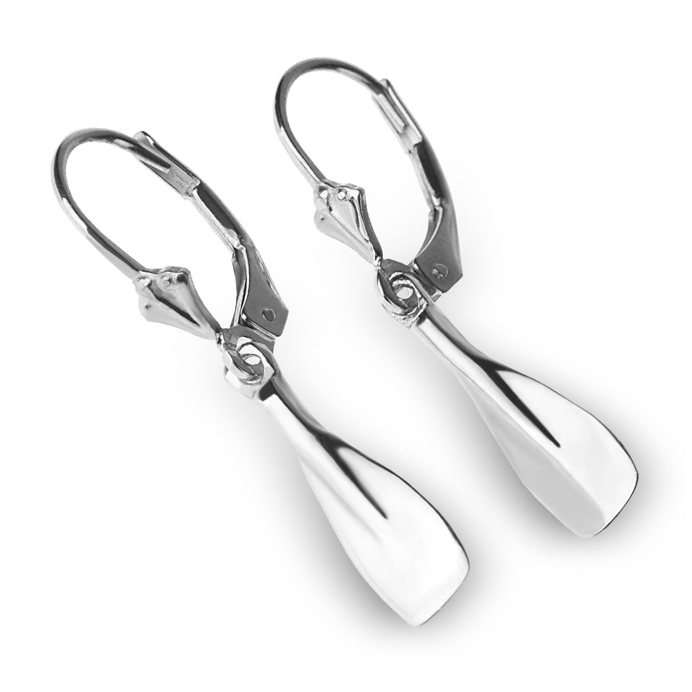 Rowing Small Blade Hanging Earrings - Strokeside Designs Rowing jewelry- Rowing Gifts Ideas- Rowing Coach Gifts