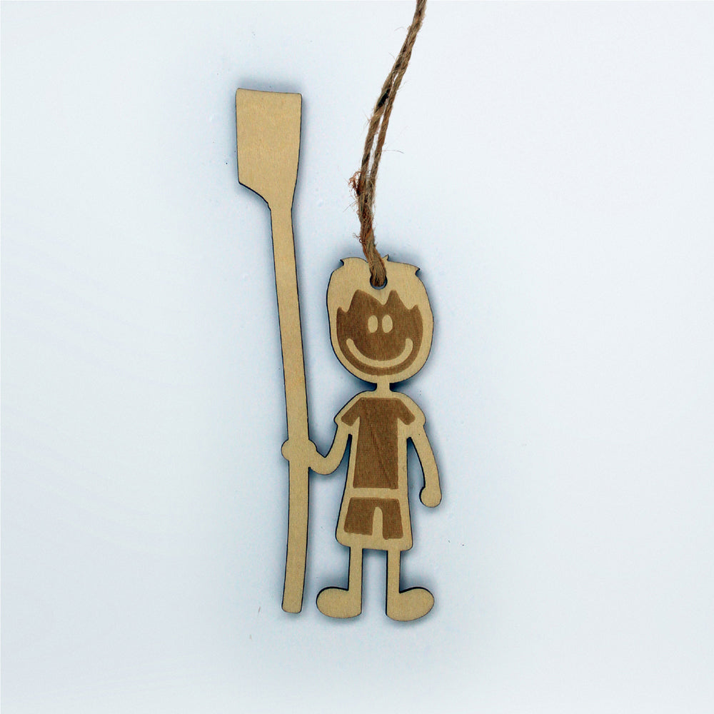 Laser Cut Wooden Older Boy Ornament